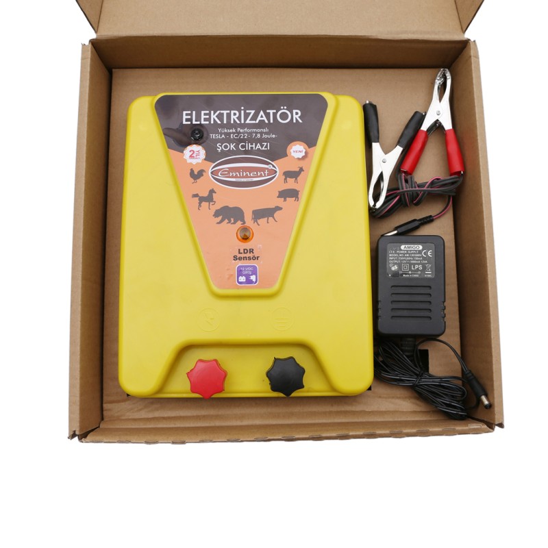 Eminent EC007 Adaptör Dahil Sensörlü Elektrikli Çit Cihazı Eko Set