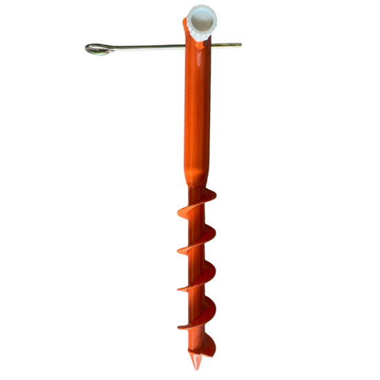 ercgzl 1043 2.9x25x48cm Çelik Burgulu Bahçe Şemsiye Kazığı