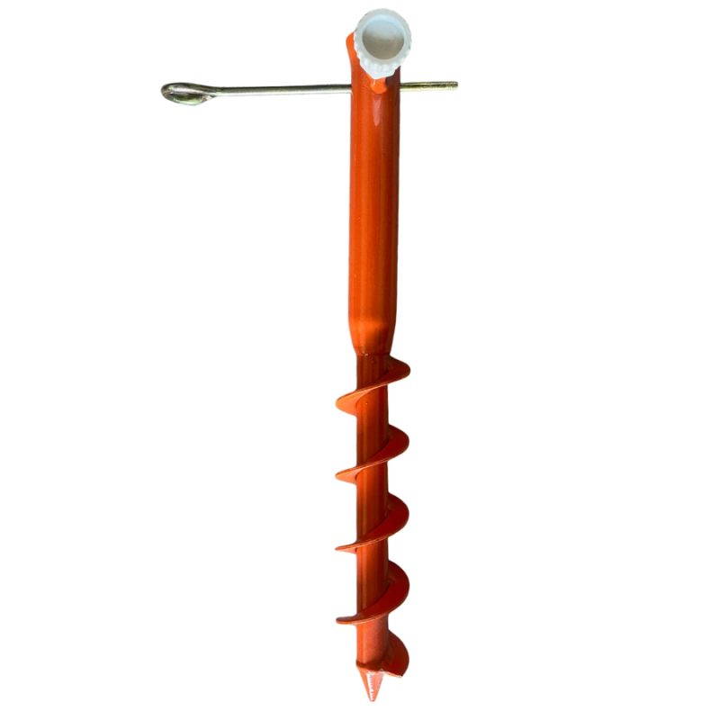 ercgzl 1043 2.9x25x48cm Çelik Burgulu Bahçe Şemsiye Kazığı