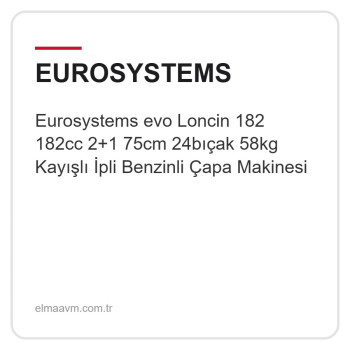 Eurosystems evo Loncin 182 182cc 2+1 75cm 24bıçak 58kg Kayışlı İpli Benzinli Çapa Makinesi