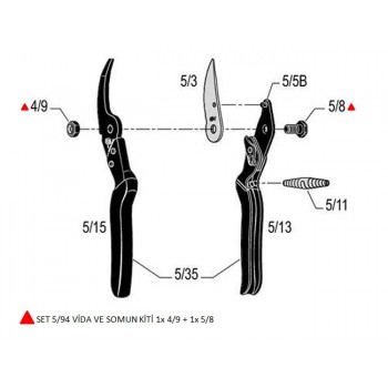 Felco 5 25mm 310gr Baypas Budama Makası