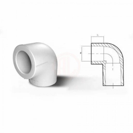 Fırat 25mm 1inç 24.5x16mm PPRC 90 derece Dirsek