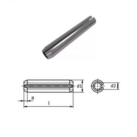 bluebee DIN1481 ISO8750 5x25mm Siyah Yarıklı Pim bluebee DIN1481 ISO8750 5x25mm Siyah Yarıklı Pim