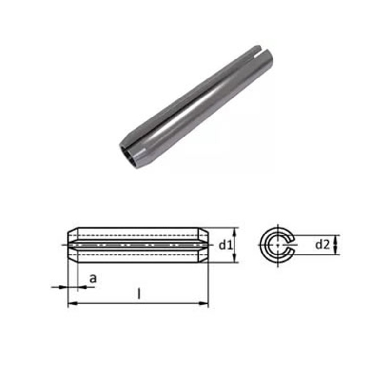 bluebee DIN1481 ISO8750 5x25mm Siyah Yarıklı Pim