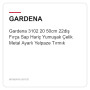 Gardena 3102 20 50cm 22diş Fırça Sap Hariç Yumuşak Çelik Metal Ayarlı Yelpaze Tırmık
