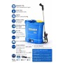 Graizer 16lt 130cm 5.5kg 12V 8Ah Sırt Tipi Akülü İlaçlama Makinesi