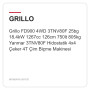 Grillo FD900 4WD 3TNV80F 25bg 18.4kW 1267cc 126cm 750lt 805kg Yanmar 3TNV80F Hidostatik 4x4 Çeker 4T Çim Biçme Makinesi