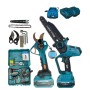 Haktaş HKT982 8601 ile 5803 40mm 21V Kablosuz 15cm 18.5 diş Akülü Mini Testere ve Budama Makası Seti
