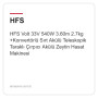 HFS Volt 33V 540W 3.60m 2.7kg +Konvertörlü Sırt Akülü Teleskopik Taraklı Çırpıcı Akülü Zeytin Hasat Makinesi