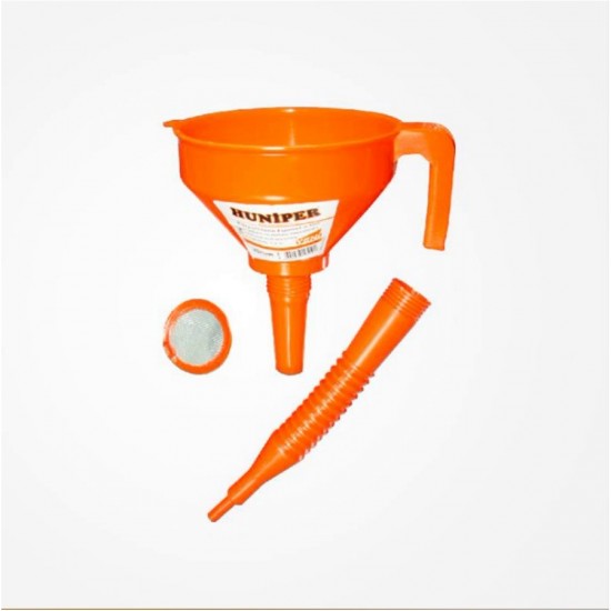 Huniper 1.6lt 40x59x50 Polietilen Çelik Süzgeç Spriral Borulu Huni Huniper 1.6lt 40x59x50 Polietilen Çelik Süzgeç Spriral Borulu Huni
