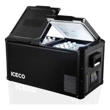 ICECO K75D 12/24Volt 75Lt Akülü/Kablolu/ Çift Bölmeli Kompresörlü Outdoor Oto Buzdolabı/Dondurucu (Akü Dahil Değildir)
