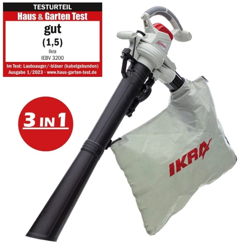 Ikra IEBV 3200 E 3200w Elektrikli Üfleme ve Toplama Makinesi