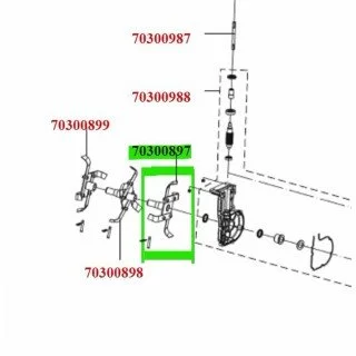 Ikra YD 70300897 Flexo FEM 1500 Elektrikli Çapa Makinesi Sağ İç Çapa Bıçağı