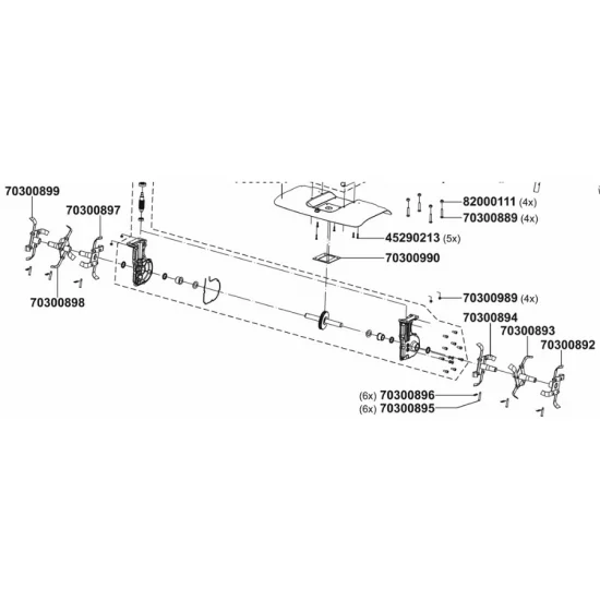 Ikra YD 70300899 Flexo FEM 1500 Elektrikli Çapa Makinesi Sağ Dış Çapa Bıçağı
