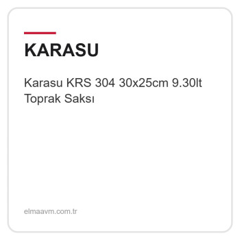 Karasu KRS 304 30x25cm 9.30lt Toprak Saksı