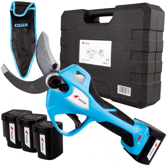 Koham KH S40 35mm 21.6V 2.5Ahx3Ad 930gr Sensörlü Kablosuz Akülü Budama Makası
