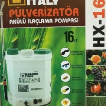 Korona Italy 16lt 130cm 5.5kg 12V 8Ah Sırt Tipi Akülü İlaçlama Makinesi