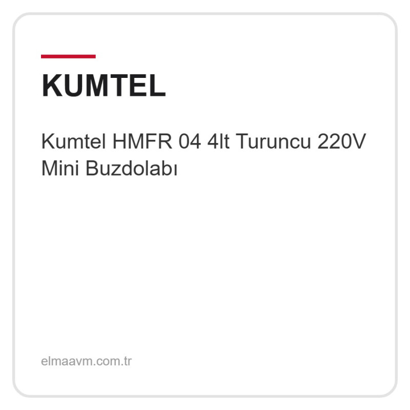 Kumtel HMFR 04 4lt Turuncu 220V Mini Buzdolabı