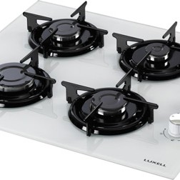 Luxell LX 40 TAHDF Beyaz Cam Üstü Ankastre Doğalgazlı Ocak