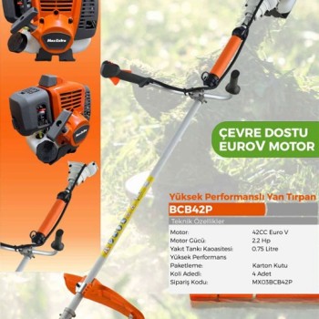 Max Extra BCB42P 2.2bg 1.7kW 42cc 0.75lt Yan Tip Benzin Motorlu Tırpan Max Extra BCB42P 2.2bg 1.7kW 42cc 0.75lt Yan Tip Benzin Motorlu Tırpan