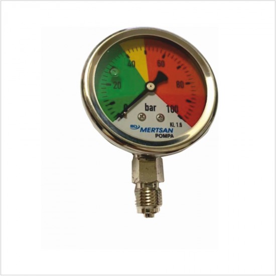 Mertsan Pump 70350 63mm G1/4 100bar İlaçlama Makinesi Gliserin Dolgulu Manometre Basınç Saati Mertsan Pump 70350 63mm G1/4 100bar İlaçlama Makinesi Gliserin Dolgulu Manometre Basınç Saati
