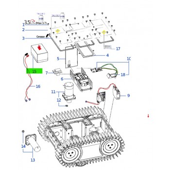NemH2O 045Z298000A 13.75Ah Havuz Temizleme Robotu Yedek Akü