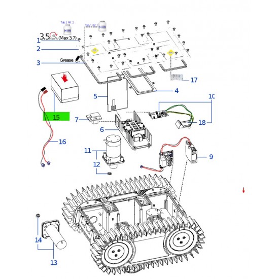 NemH2O 045Z298000A 13.75Ah Havuz Temizleme Robotu Yedek Akü