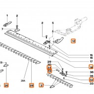 Bertolini 150013 115cm Zıbkalı Çayır Biçme Makine İnce Bıçak Sabitleme Demiri