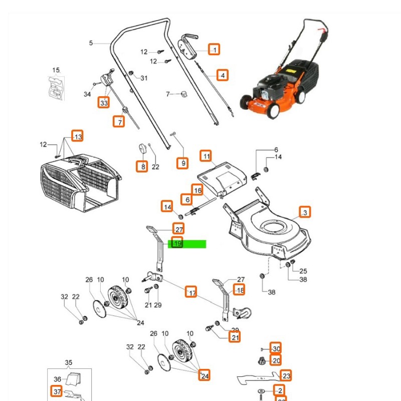 Oleo Mac 44 48 53 Çim Biçme Makinesi Arka Teker Yükseklik Ayar Kolu Oleo Mac 44 48 53 Çim Biçme Makinesi Arka Teker Yükseklik Ayar Kolu