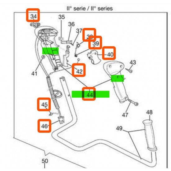 Oleo Mac 61072048 753T 755M 2013 Sonrası Sağ Sol Motorlu Tırpan Elcik Kabze Gaz Kolu Kapağı