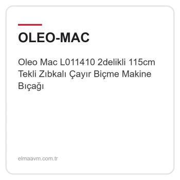 Oleo Mac L011410 2delikli 115cm Tekli Zıbkalı Çayır Biçme Makine Bıçağı