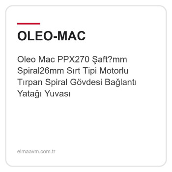 Oleo Mac PPX270 Şaft?mm Spiral26mm Sırt Tipi Motorlu Tırpan Spiral Gövdesi Bağlantı Yatağı Yuvası Oleo Mac PPX270 Şaft?mm Spiral26mm Sırt Tipi Motorlu Tırpan Spiral Gövdesi Bağlantı Yatağı Yuvası