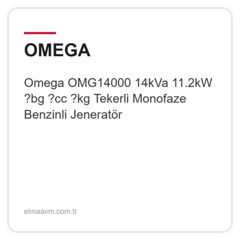 Omega OMG14000 14kVa 11.2kW ?bg ?cc ?kg Tekerli Monofaze Benzinli Jeneratör