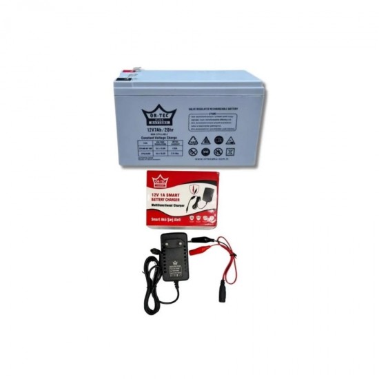 Or Tec 12V 7Ah 20hr 151x65x94mm 1.92kg Gri VRLA AGM Kapalı Kuru Akü