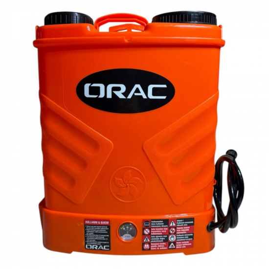 Orac 16lt 130cm 5.5kg 12V 8Ah Sırt Tipi Akülü İlaçlama Makinesi