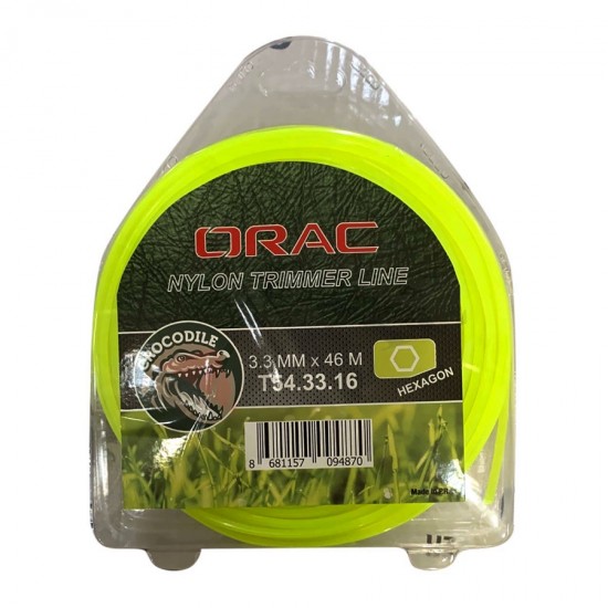 Orac Crocodile 3.3mm 46m 6 Köşe Yeşil Misina