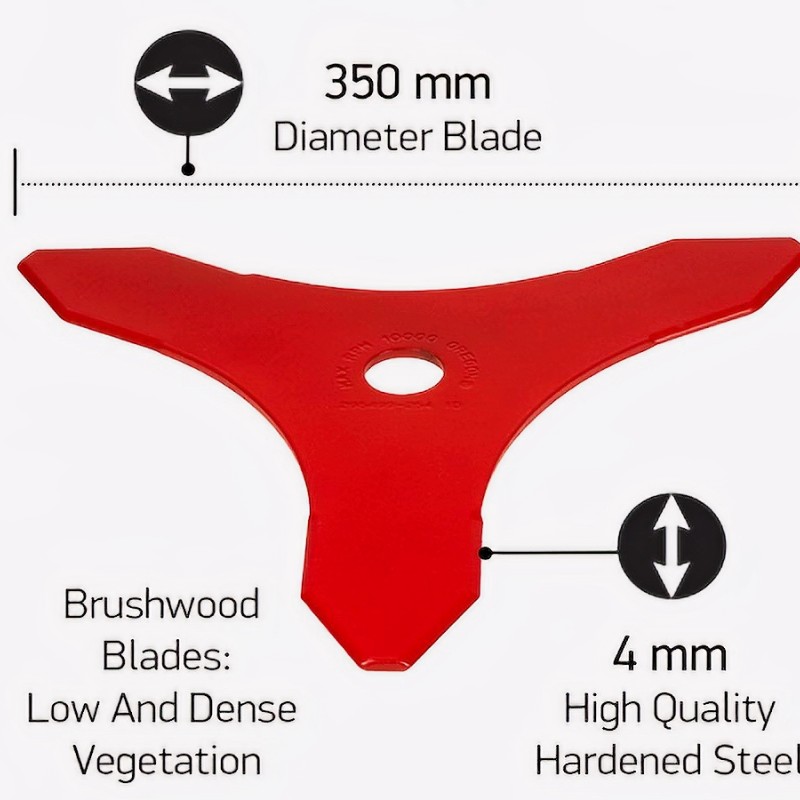 Oregon 130418 3D 350x25.4x4mm Yıldız Üç Kollu Motorlu Tırpan Çalı Bıçağı