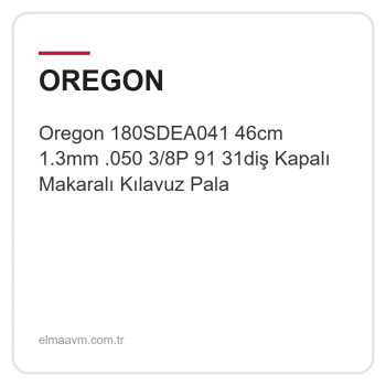 Oregon 180SDEA041 46cm 1.3mm .050 3/8P 91 31diş Kapalı Makaralı Kılavuz Pala