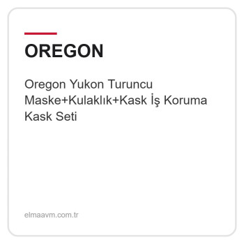 Oregon Yukon Turuncu Maske+Kulaklık+Kask İş Koruma Kask Seti