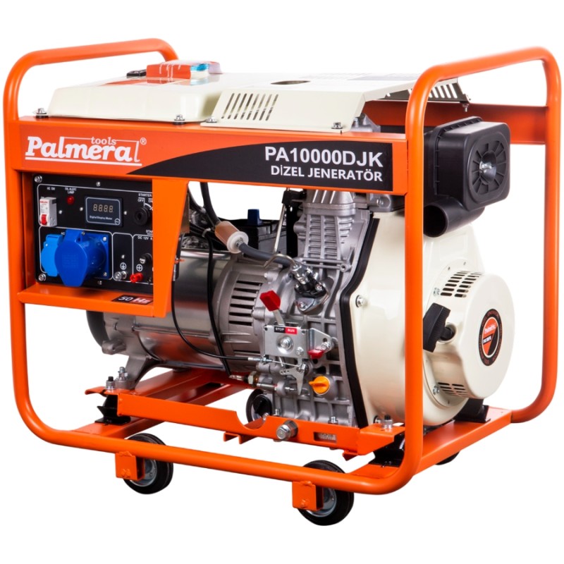 Palmera PA10000DJK5 7.5kW 9.3kVa 15bg 532cc 123kg Tekerli Marşlı Monofaze Dizel Jeneratör