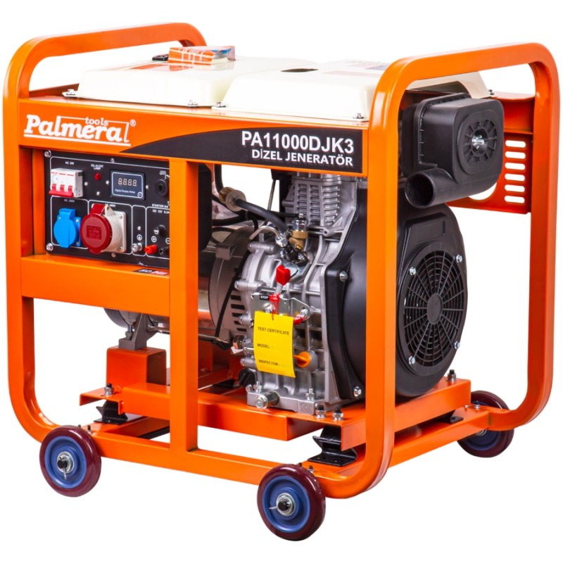 Palmera PA11000DJK3 8.8kW 11kVa 16bg 667cc 158kg Tekerli Marşlı Trifaze Dizel Jeneratör
