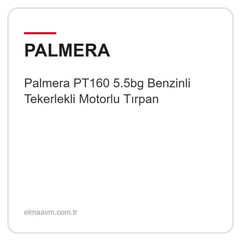 Palmera PT160 5.5bg Benzinli Tekerlekli Motorlu Tırpan