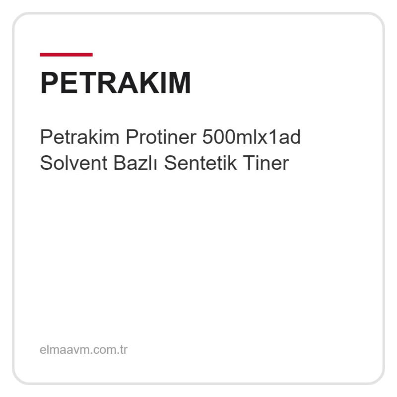 Petrakim Protiner 500mlx1ad Solvent Bazlı Sentetik Tiner