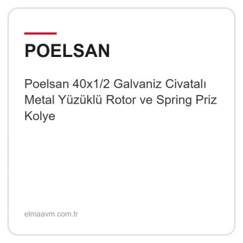 Poelsan 40x1/2 Galvaniz Civatalı Metal Yüzüklü Rotor ve Spring Priz Kolye Poelsan 40x1/2 Galvaniz Civatalı Metal Yüzüklü Rotor ve Spring Priz Kolye