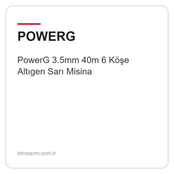 PowerG 3.5mm 40m 6 Köşe Altıgen Sarı Misina