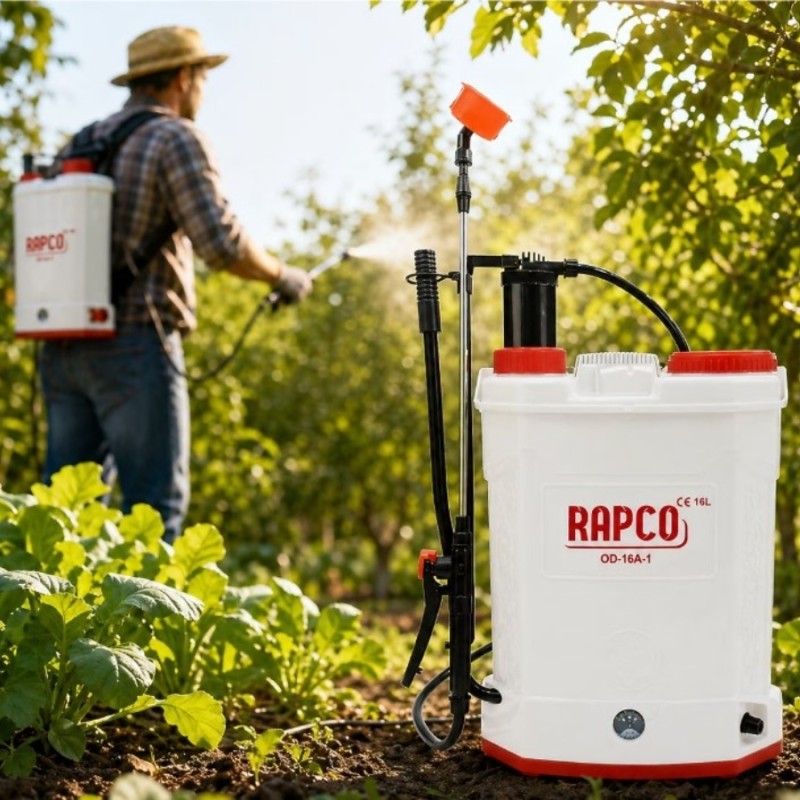 Rapco 16lt 130cm 5.5kg 12V 8Ah Sırt Tipi Kollu ve Akülü İlaçlama Makinesi