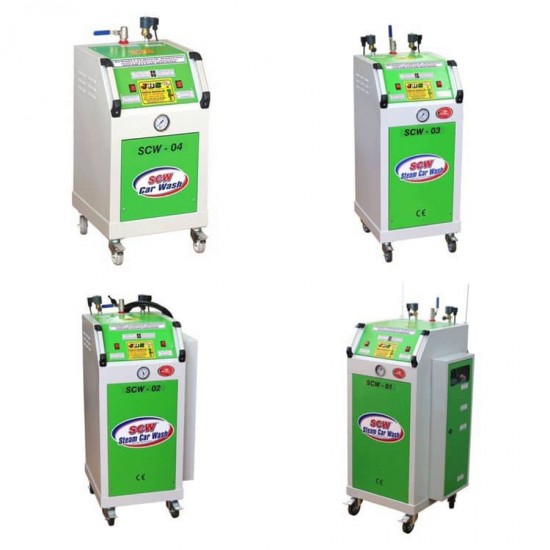 SCW 04 8bar 10lt 1iç temizlik 24VTabanca 8mm Kazan 220V Elektrikli Buharlı Oto Yıkama Makinesi