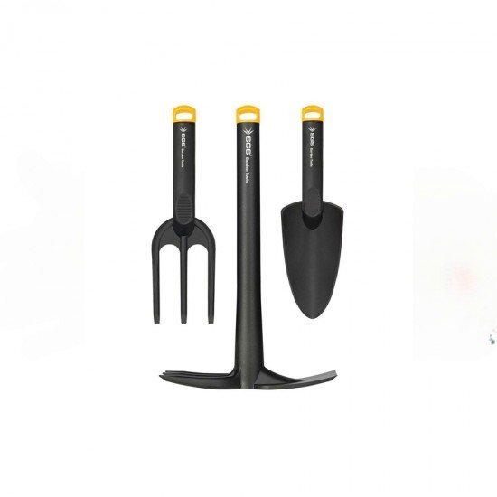 SGS Hobi Plastik 3lü Çatal Tırmık Kürek El Tipi Bahçe Alet Seti