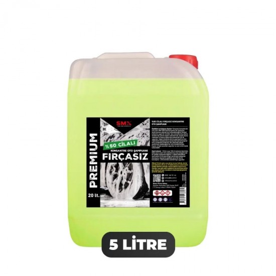 SMX 1168 Premium 5lt %50 Cilalı Fırçasız Oto Şampuanı