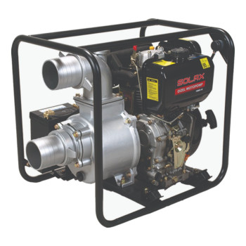 Solax 100KB4E 4inç 418cc 65 m³/sa 25mt 5.5lt 72kg Marşlı Dizel Su Motoru